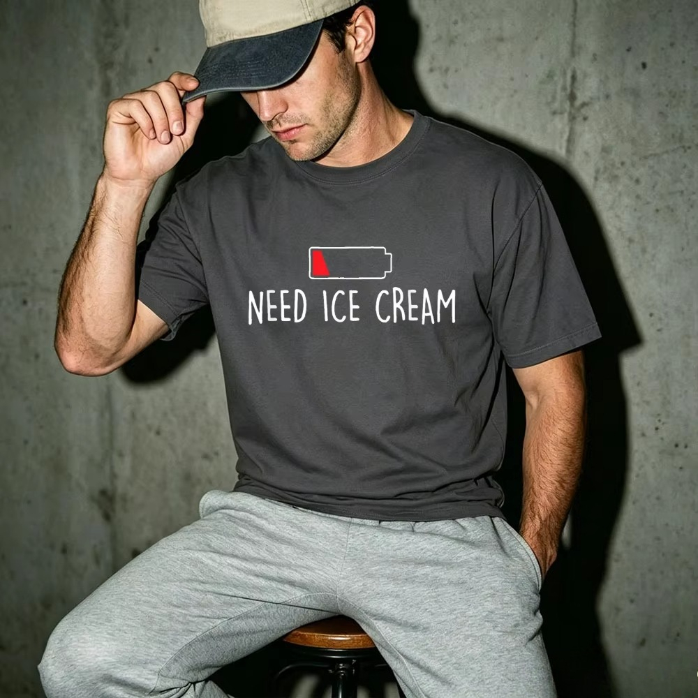 Food Lovers Snacks - Need Ice Cream Low Battery Funny