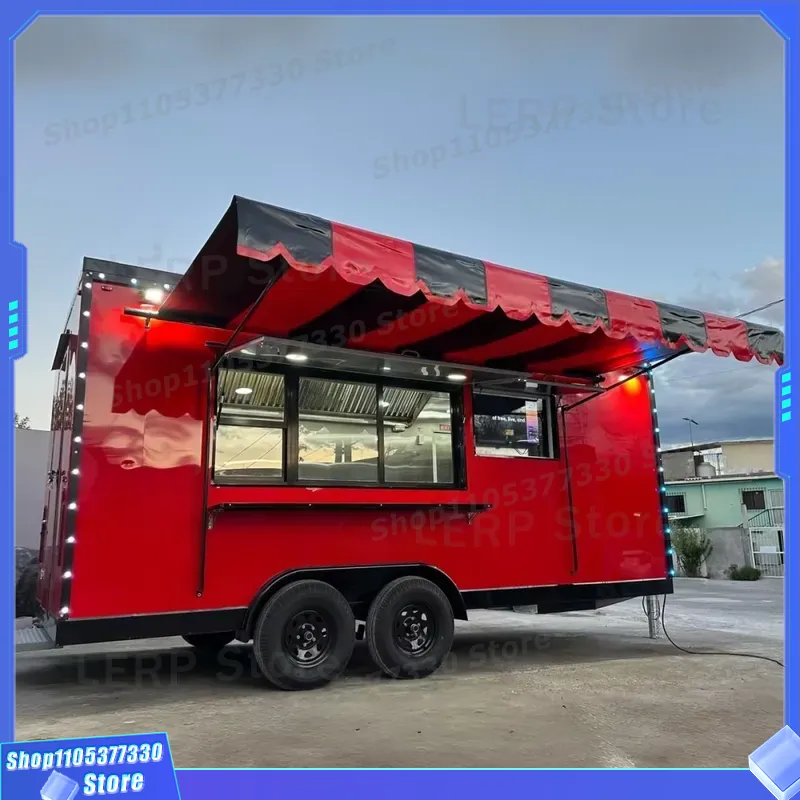 Fast Food With Snacks - EPA Compliant Mobile Food Trailer for