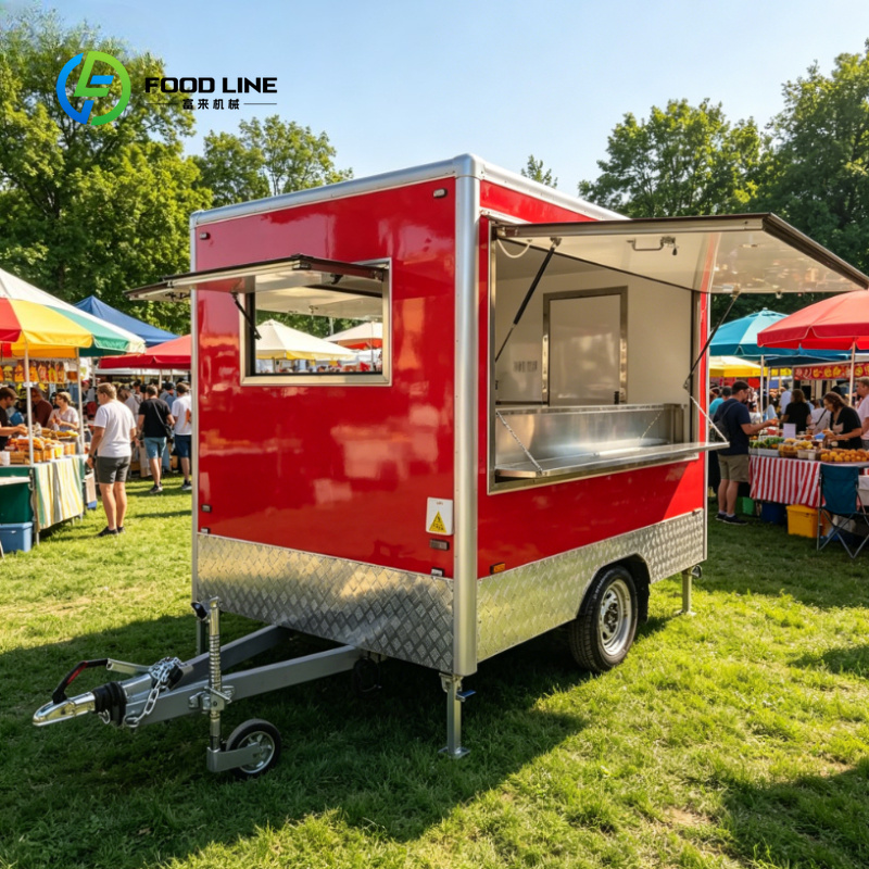 Fast Food With Snacks - Customized Mobile Food Truck Trailer Fully