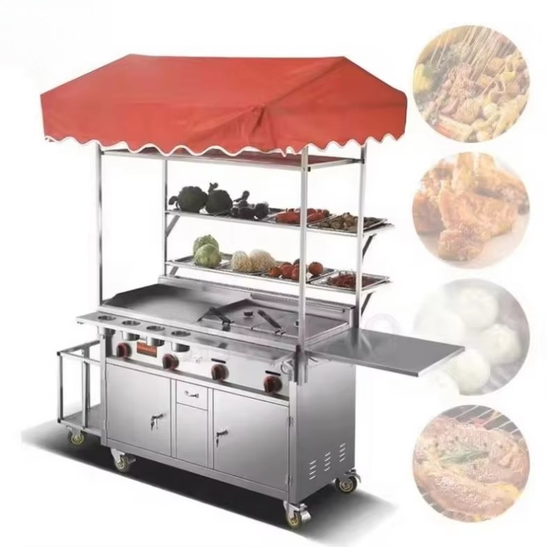 Mobile Food Cart Trailer Stain - огляд і ціна Fast Food With Snacks