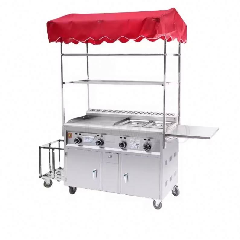 Mobile Food Cart Trailer Stain - огляд і ціна Fast Food With Snacks