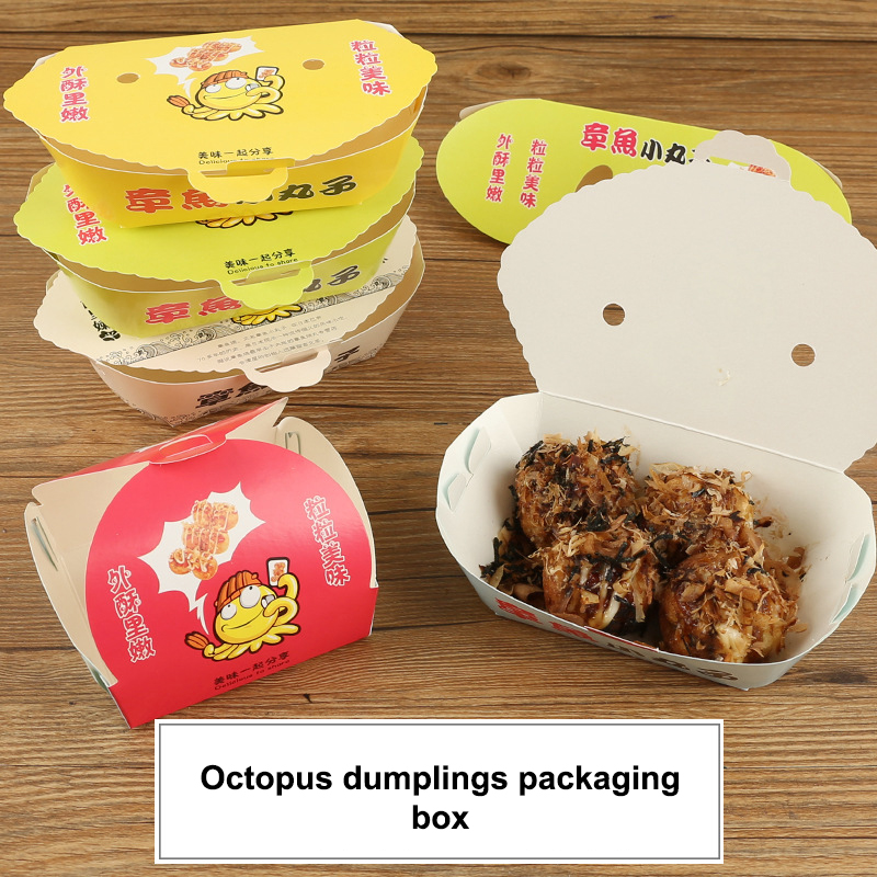 100Pcs Disposable Cartoon Octo - огляд і ціна Food Snacks Box