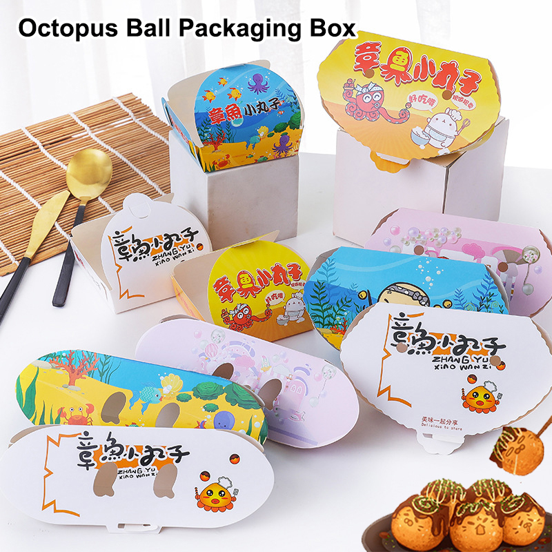 100Pcs Disposable Cartoon Octo - огляд і ціна Food Snacks Box
