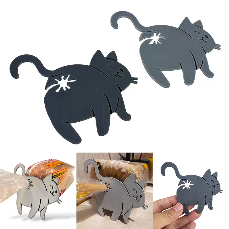 3D Cat Butt Bread Bag Clip Sna - огляд і ціна Food Lovers Snacks