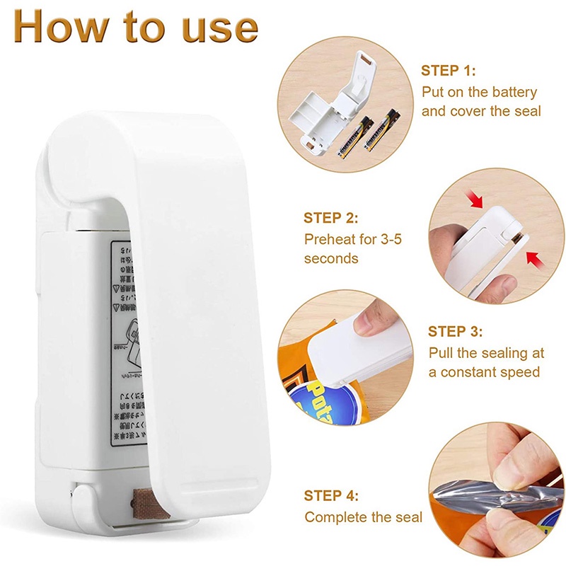 Mini Handheld Heat Sealer, Fas - огляд і ціна Fast Food With Snacks
